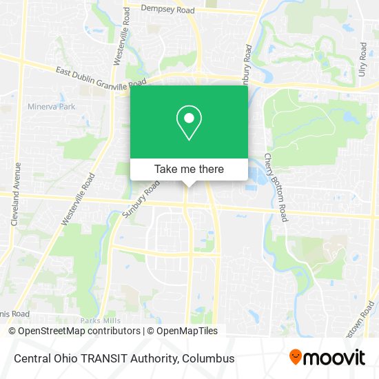 Mapa de Central Ohio TRANSIT Authority