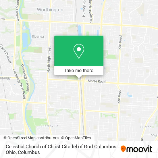 Mapa de Celestial Church of Christ Citadel of God Columbus Ohio