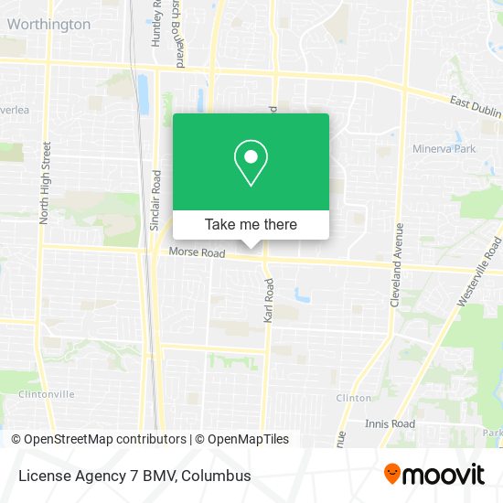 License Agency 7 BMV map