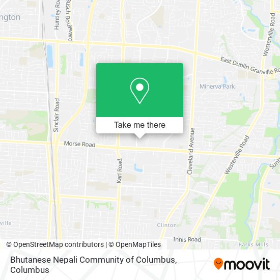 Bhutanese Nepali Community of Columbus map