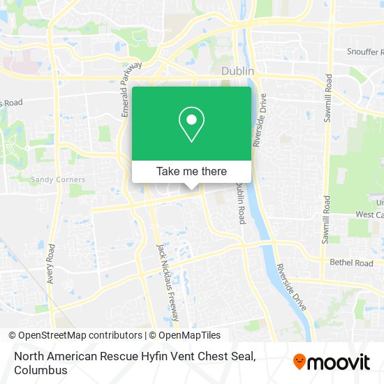 Mapa de North American Rescue Hyfin Vent Chest Seal