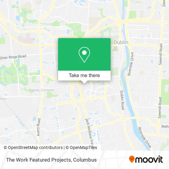 The Work Featured Projects map