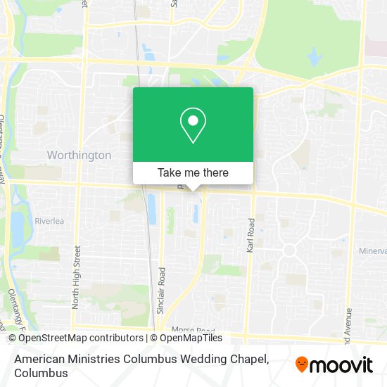 American Ministries Columbus Wedding Chapel map