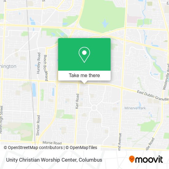 Mapa de Unity Christian Worship Center