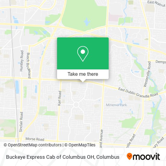 Mapa de Buckeye Express Cab of Columbus OH