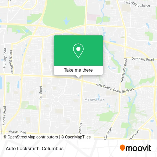 Auto Locksmith map