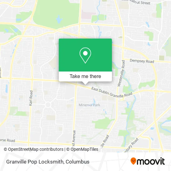 Granville Pop Locksmith map