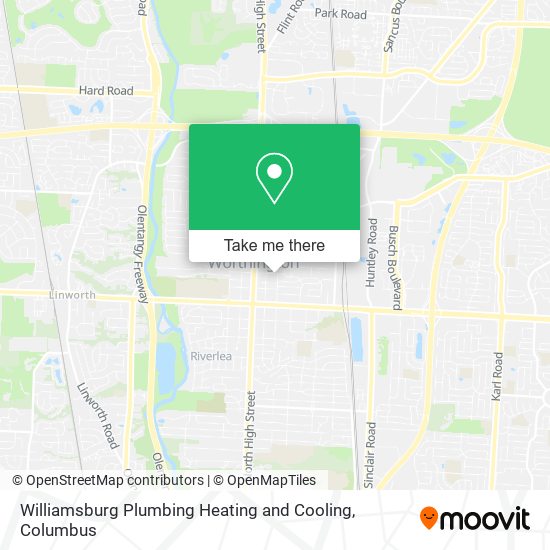 Mapa de Williamsburg Plumbing Heating and Cooling