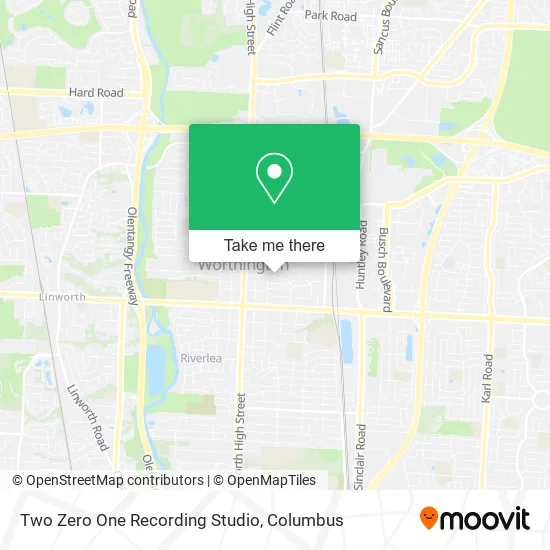 Mapa de Two Zero One Recording Studio