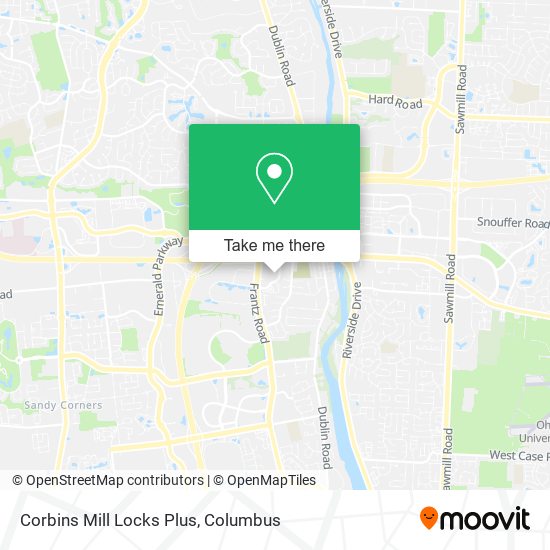 Mapa de Corbins Mill Locks Plus