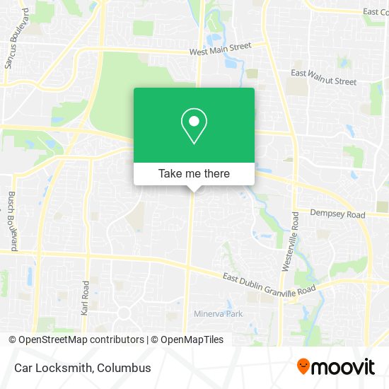 Mapa de Car Locksmith