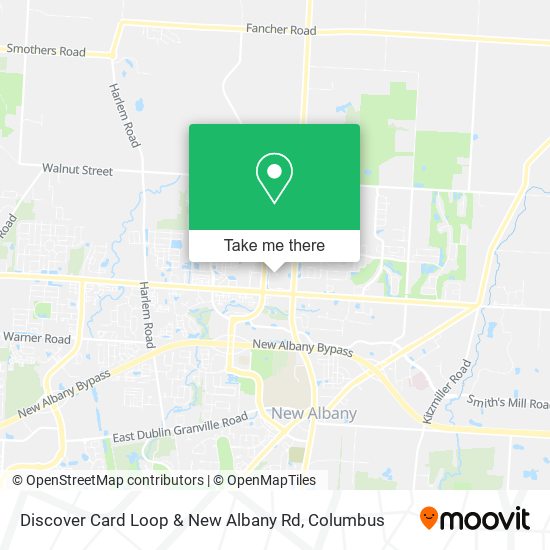 Mapa de Discover Card Loop & New Albany Rd