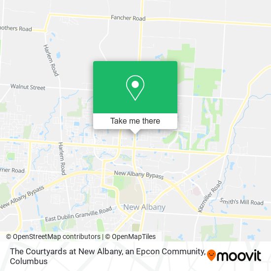 Mapa de The Courtyards at New Albany, an Epcon Community