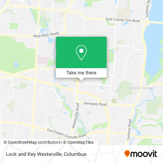 Mapa de Lock and Key Westerville
