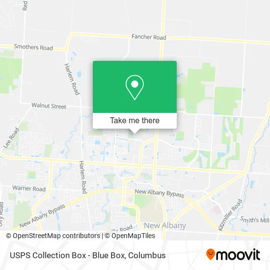 USPS Collection Box - Blue Box map