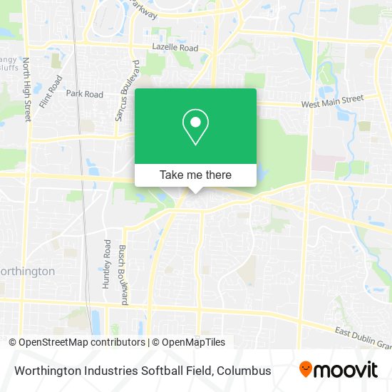 Worthington Industries Softball Field map