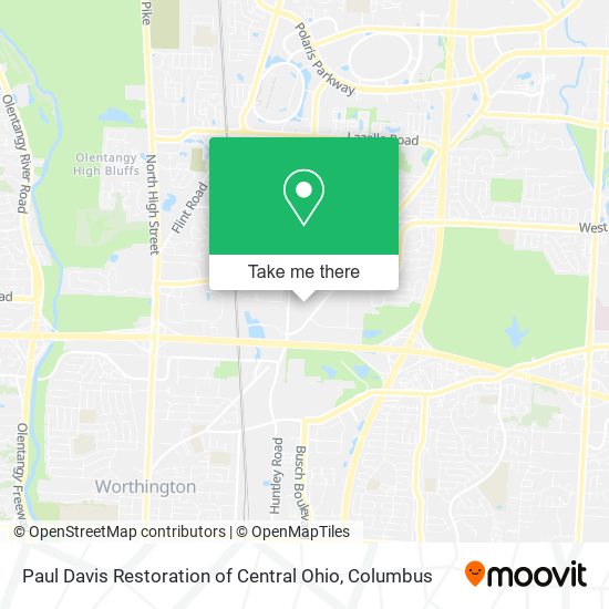 Paul Davis Restoration of Central Ohio map