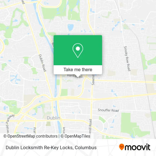 Dublin Locksmith Re-Key Locks map