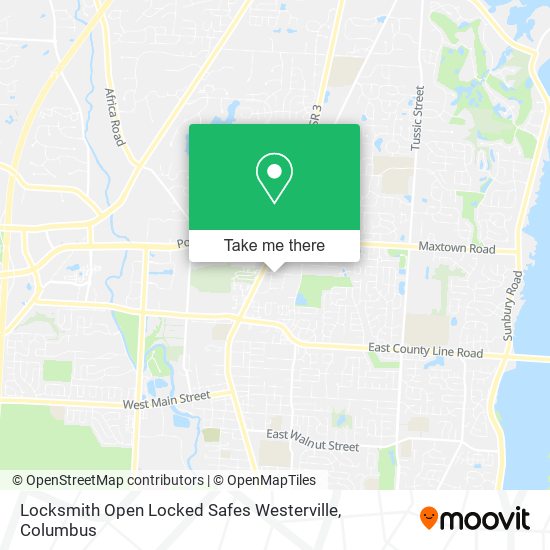 Locksmith Open Locked Safes Westerville map