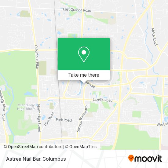 Astrea Nail Bar map