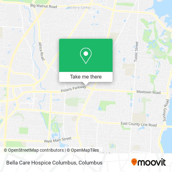 Bella Care Hospice Columbus map