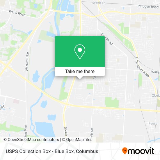USPS Collection Box - Blue Box map