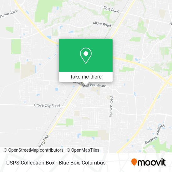 USPS Collection Box - Blue Box map