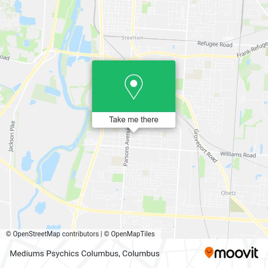 Mediums Psychics Columbus map