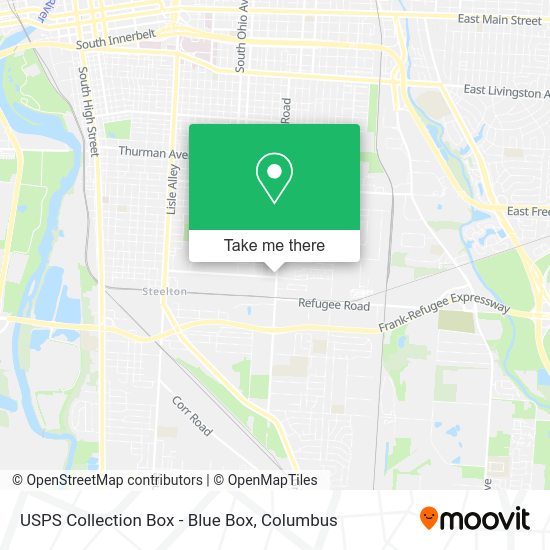 Mapa de USPS Collection Box - Blue Box