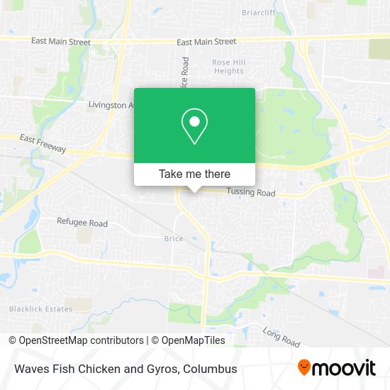 Waves Fish Chicken and Gyros map