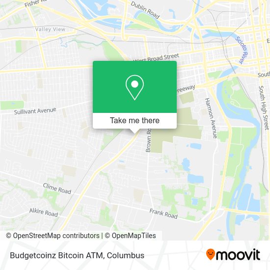 Mapa de Budgetcoinz Bitcoin ATM