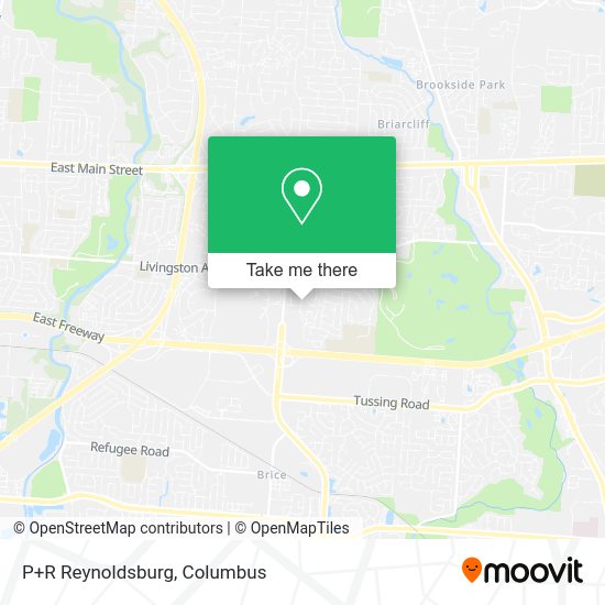 Mapa de P+R Reynoldsburg