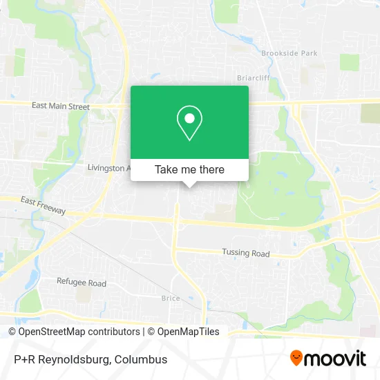 P+R Reynoldsburg map
