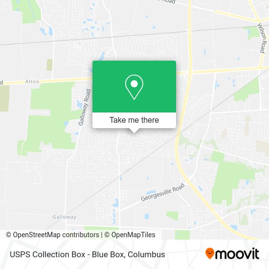 Mapa de USPS Collection Box - Blue Box