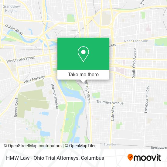 HMW Law - Ohio Trial Attorneys map