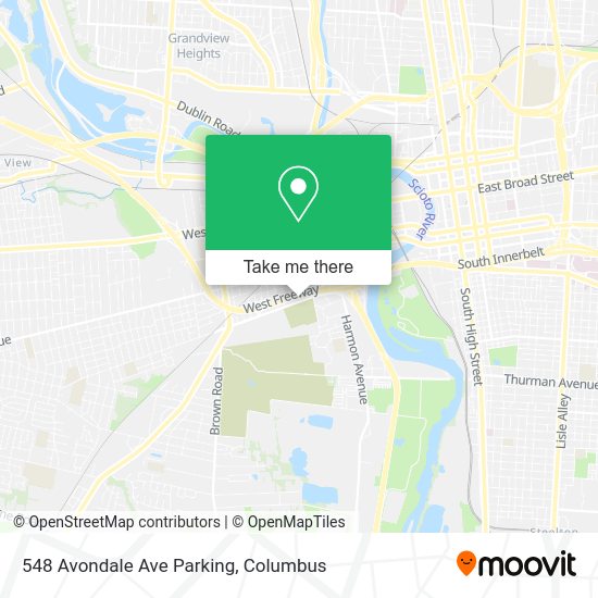 548 Avondale Ave Parking map