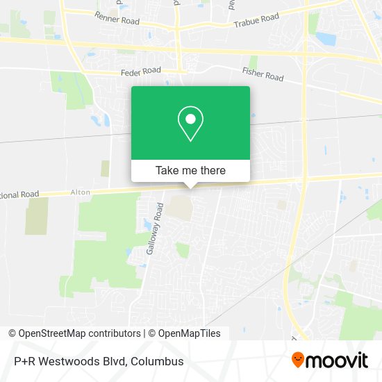 P+R Westwoods Blvd map