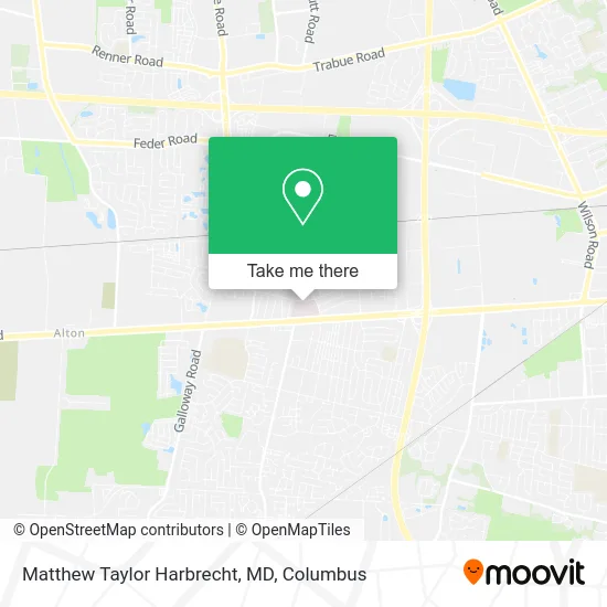 Matthew Taylor Harbrecht, MD map