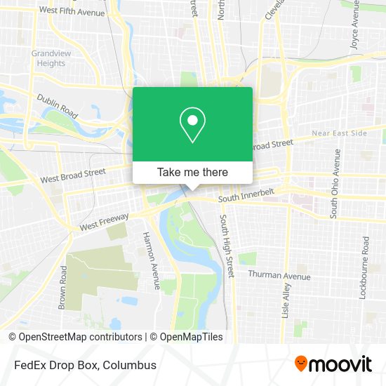 Mapa de FedEx Drop Box