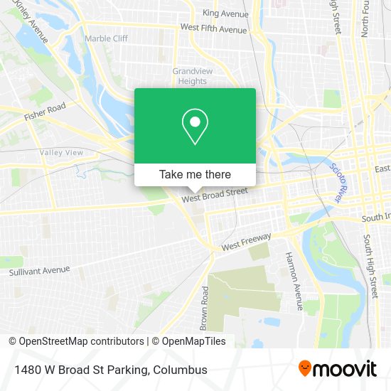 Mapa de 1480 W Broad St Parking