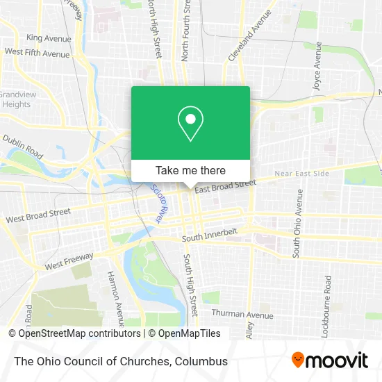 The Ohio Council of Churches map