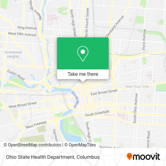 Ohio State Health Department map