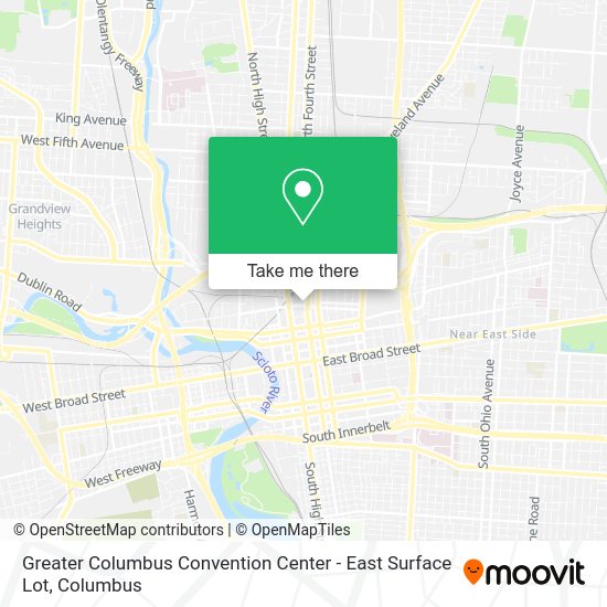 Greater Columbus Convention Center - East Surface Lot map