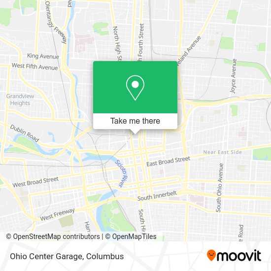 Ohio Center Garage map