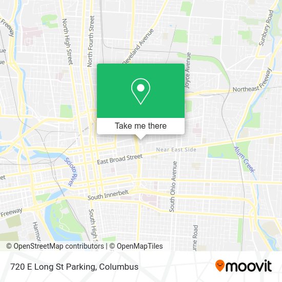 720 E Long St Parking map