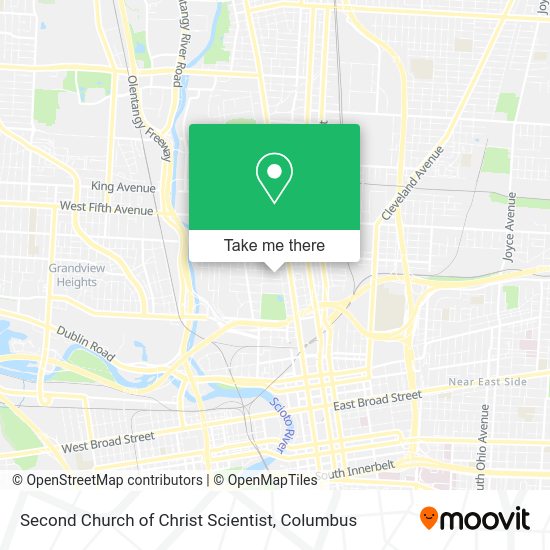 Second Church of Christ Scientist map