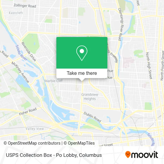 Mapa de USPS Collection Box - Po Lobby