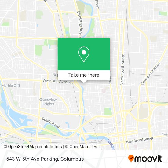 Mapa de 543 W 5th Ave Parking