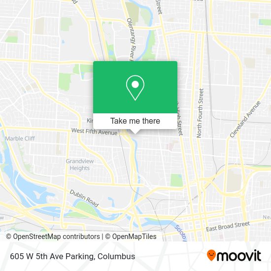 605 W 5th Ave Parking map