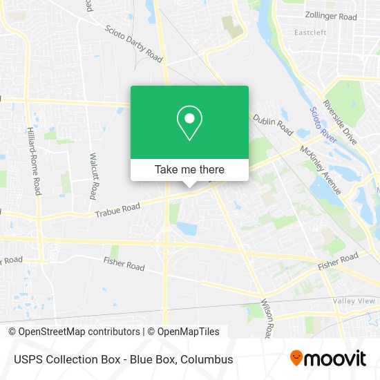 USPS Collection Box - Blue Box map
